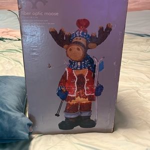 Fiber Optic Moose Holiday Decor